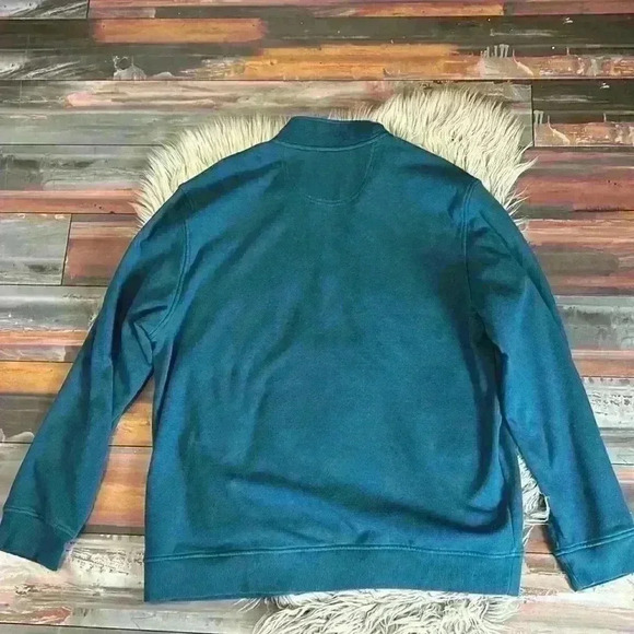 IZOD XL Quarter Zip Performance Pullover Blue Slim Fit Golf Athleisure Jacket - Picture 9 of 9